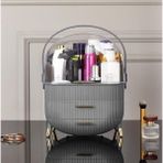 Toyigoo Kozmetik Makyaj Düzenleyici Organizer Gri Taşıma Kulplu Çekmeceli TYG-84037RS - Renkli