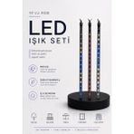 Toyigoo Rgb LED Dış ve Iç Mekan Süsleme Işığı 10 Çubuklu Şerit - 1 m - Renkli