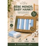 toyis baby Erkek Bebek 7 Li Mendil, Bebek Ağız Mendili %100 Pamuk