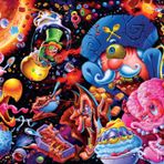 Toynk Joe Simko'dan Kozmik Crunch Kahvaltı Tahıl Canavarı Yapboz | 1000 Parça Yapboz Oyuncağı | Aile Oyunu Gecesi için Etkileşimli Zeka Tanıtıcı | 29 x 20 İnç