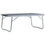 TOYOCC Ev & Bahçe - Katlanır Kamp Masası Gri Alüminyum 60x40 cm Ebat