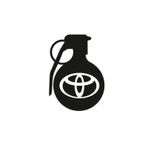 Toyota Araba Komik El Bombası Sticker Yapıştırma