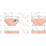 Toyota Arka Fren Disk Balatası Toyota Corolla 1.4 1.6 02>07 / Yarıs 99>06 Verso 01>04 - Trw Gdb3243