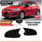 Toyota Auris E150 2006-2010 Sinyalsiz Uyumlu Batman Yarasa Ayna Kapağı Piano Black ABS Plastik