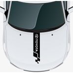Toyota C-Hr Için Uyumlu Aksesuar Oto Kaput Şerit Sticker - Siyah - Standart