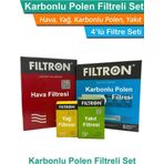 Toyota Corolla 1.4 D4d Filtron Filtre Bakım Seti 2007-2018 4lü Karbonlu