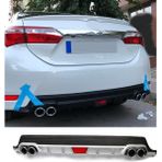 Toyota Corolla 12-19 Uyumlu Body Kit Difüzör 4 Çıkış Yuvarlak Gri Model 1