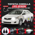Toyota Corolla 2008-2012 Kısa Far Uyumlu Şimşek Etkili Led Xenon Light Series Hb4
