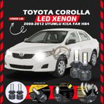 Toyota Corolla 2008-2012 Kısa Far Uyumlu Şimşek Etkili Led Xenon Premium Series Hb4