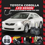 Toyota Corolla 2008-2012 Uzun Far Uyumlu Şimşek Etkili Led Xenon Premium Series Hb3