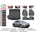 Toyota Corolla 2012 Model Bagaj Havuzu Araca Özel Paspas Takımı Kauçuk - Siyah