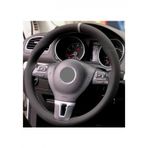 Toyota Corolla 2013+ Uyumlu Alkantara Nubuk Dikmeli Direksiyon Kilifi Gri Yuzuklu