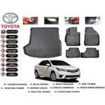Toyota Corolla 2015 Model Bagaj Havuzu Araca Özel Paspas Takımı Kauçuk - Siyah
