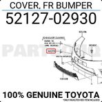 Toyota Corolla 2016-2018 Ön Tampon Çeki Demir Kapağı (Oem No: 5212702930)