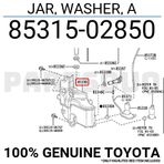 Toyota Corolla (2019 Yılında Çıkan Kasa) Cam Su Bidonu Borulu Motorlu 1.8 Hybırd (Oem No:8531502850)