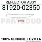 Toyota Corolla 2ZRF 2023 Reflektör Arka Sağ Oem No (8191002220)