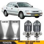 Toyota Corolla Ae101 Efsane Kasa 1991-1998 Uyumlu Mercekli Far Ampulü Led Xenon Beyaz Renk Far Şimşek Etkili Csp Led Lamba Uzun Kısa 2 Adet Takım