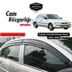 Toyota Corolla Ae101 Efsane Kasa 1991-1998 Uyumlu Mugen Cam Ruzgarligi Seti Piano Black 4'Lu Ithal