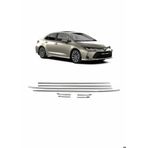 Toyota Corolla Cam Çıtası 8 Parça Krom Komple 2019-2021 Arası