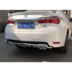 Toyota corolla difüzör arka tampon eki gri 4çıkış 2016+
