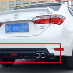Toyota corolla difüzör arka tampon eki siyah 4egzoz 2013+