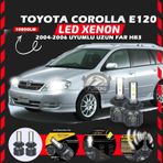 Toyota Corolla E120 2004-2006 Uzun Far Uyumlu Şimşek Etkili Led Xenon Premium Series Hb3