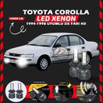 Toyota Corolla Efsane Kasa Sis Farı Uyumlu Şimşek Etkili Led Xenon Premium Series H3