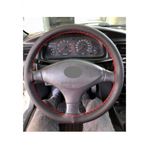Toyota Corolla Efsane Kasa Uyumlu Dikmeli Direksiyon Kilifi Soft Kirmizi Ipli ( 38×10Cm)