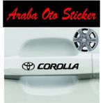Toyota Corolla Kapı Kolu Jant Sticker (8Adet)
