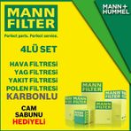 Toyota Corolla Uyumlu 1.4 D4D Mann-Filter Filtre Bakım Seti 2007-2018