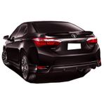 Toyota Corolla Uyumlu 2012-2016 Arka Tampon Flap+Difüzör Plastik