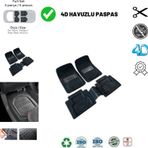 Toyota Corona 1994 Uyumlu Havuzlu Universal Yeni Nesil Plus Paspas Siyah - Gri