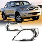 Toyota Hilux Uyumlu Vigo 2005 2011 Ön Far Kaplama Abs Krom Parça