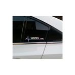 Toyota Yaris Yan Cam Sticker Oto Kapı 20 Cm X 7 Cm Holo-Chroma