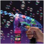 Toys Köpük Tabancası Işıklı Pilli Baloncuk Tabancası ve 500 ml Solüsyon