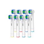TOYSABİ Oral B Şarjlı ve Pilli Diş Fırçası Uyumlu 8 Adet Premium Kalite Yedek Başlık