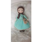 Toyscity Mavi Neşeli Tesettürlü Amigurumi Örgü Oyuncak