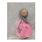 Toyscity Pembe Neşeli Tesettürlü Amigurumi Örgü Oyuncak