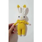 Toyscity Sarı Minik Tavşan Organik Örgü Oyuncak Amigurumi Organik Oyuncak
