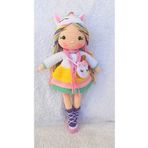Toyscity Unicorn Kostümlü Kız Amigurumi Örgü Oyuncak