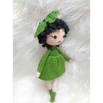 Toyscity Yeşil Sade Bebek Amigurumi Örgü Oyuncak - Koyu Yeşil