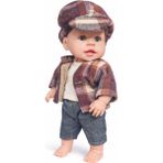 Toyska Masal Anlatan Et Bebek – Şapkalı Erkek Bebek Oyuncak 35 cm - Mor Kıyafet