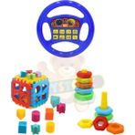 Toysnet Eğitici 3lü Oyuncak Seti Pilli Direksiyon - Bultak - Kuleli Halkalar