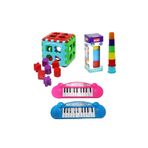 toysnet Eğitici Bebek Oyuncak Puzzle Bultak - Sevimli Silindir Kule - Ilk Piyanom - 3lü Set