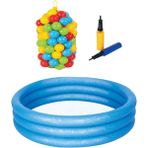 Toysnet Eğitici Oyun Seti 122*25 3 Boğumlu Havuz 100 Adet 6cm Havuz Topu ve Havuz Şişirme Pompası