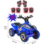 Toysnet LED Işıklı Müzikli Akülü Araba Atv-Motor Dizlik Dirseklik Hediye Eğlenceli Tasarım