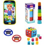 Toysnet Süper Eğitici Oyuncak Seti 4lü Geliştirici Oyuncak Seti! Telefon - Bultak - Direksiyon - Silindir Ku