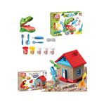 TOYSTORE Oyuncak Kum Ev Oyun Kumu + Dino Dişçi Oyun Hamuru Seti