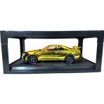 Toysturka 1:24 Metal Model Koleksiyon Araba Nissan Skyline GT-R R34 Parlak Sarı 19 Cm (Döner Ön Tekerler)