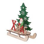 Toyvian 1 Bilgisayar Noel Süsleri Ahşap Noel Masa Üstü Işareti Plaket 3d Ahşap Noel Yapbozu-model Kitleri Noel Masa Süsü Noel Diy Ahşap Bulmaca Parti Masaüstü Noel Ağacı Heykel 3 Boyutlu